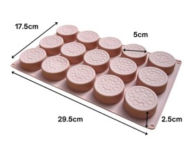 Molde silicona 15 galletitas ORE